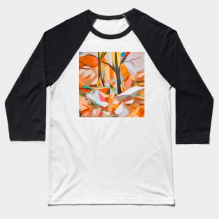 Abstract Stonescape with Trees Baseball T-Shirt